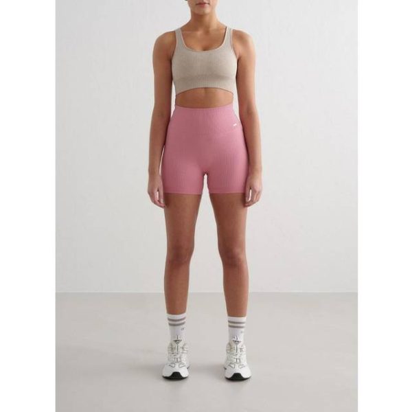 aim'n Cykelshorts Black Ribbed Midi Biker Shorts - Rosa
