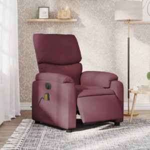 vidaXL Eldrevet Massagestol Stof Lilla