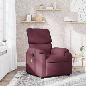 vidaXL Massagestol Stof Lilla