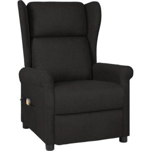 vidaXL Massagestol stof sort