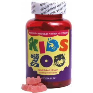 Acrilex Egenvård Kids Zoo C-Vitamin Propolis Hyldebær & Hyben 60 stk