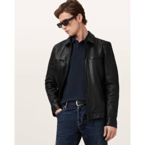 AllSaints Reform Cotton Slim Fit Polo Shirt
