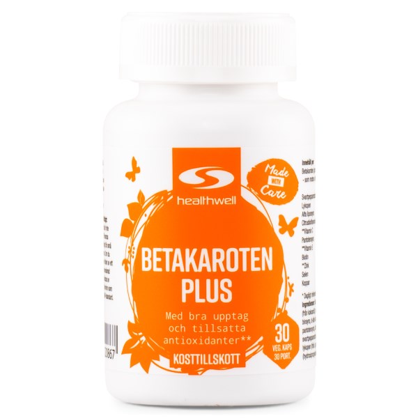 Betacaroten Plus, 30 kapsler