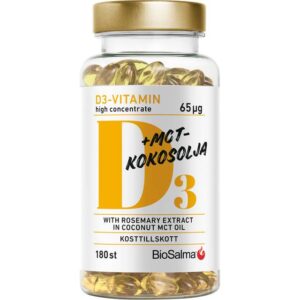 BioSalma D3-vitamin 65µg i MCT-kokosolja 180 tabletter 180 stk