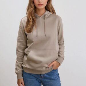 Boyfriend Sweat Hoodie - Mørk Beige - TeeShoppen