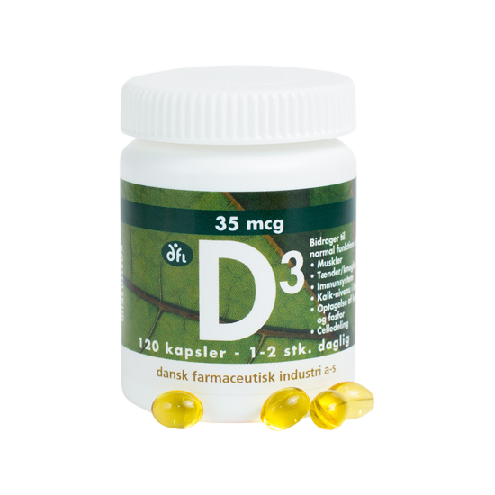 DFI D-vitamin 35 mcg (120 kapsler)