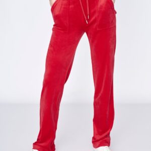 Del Ray Classic Velour Pant Pocket Design