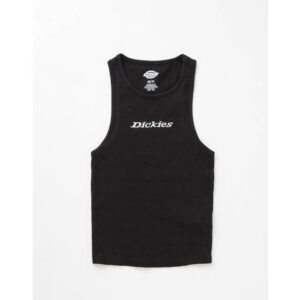 Dickies Sort Top Med Ribber Og Centralt Logo