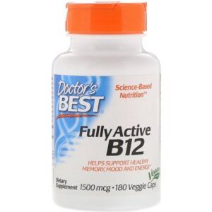 Doctor's Best Doctor's Best Fully Active B12, 1500mcg 180 vcaps 180 stk
