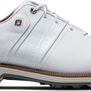 FootJoy Premiere Packard Vandtætte Herre Golfsko Med Spikes - White Packard - Str. 39 Normal