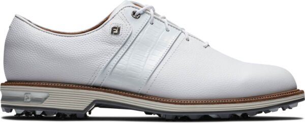 FootJoy Premiere Packard Vandtætte Herre Golfsko Med Spikes - White Packard - Str. 39 Normal