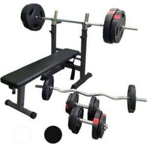 Gorilla Sports Bænkpres PRO Vægtstang Curlstang Håndvægte 100 kg