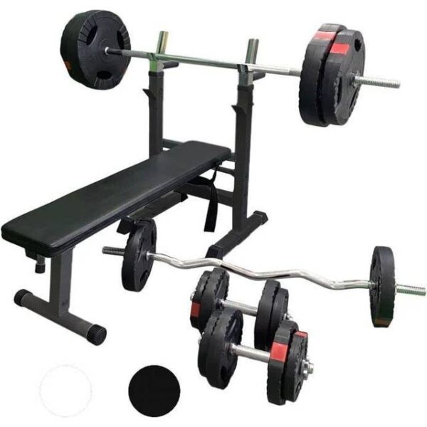 Gorilla Sports Bænkpres PRO Vægtstang Curlstang Håndvægte 100 kg