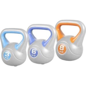 Gorilla Sports Kettlebell Fitness Pakke 3kg 6kg 8kg Pakke 17 kg