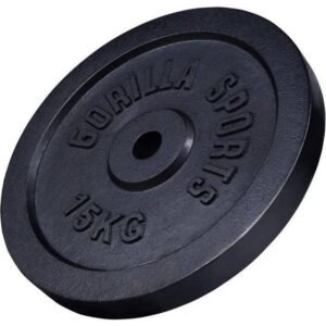 Gorilla Sports Vægtskiver IRON Black 0,5–30 kg
