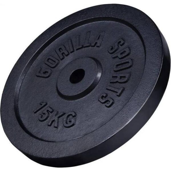 Gorilla Sports Vægtskiver IRON Black 0,5–30 kg
