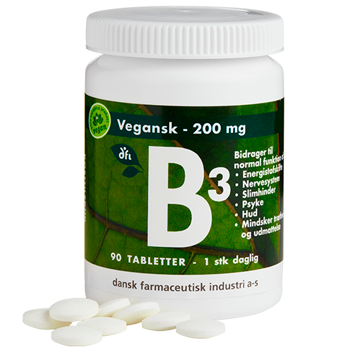 Grønne Vitaminer B3-vitamin 200 mg (90 tabletter)