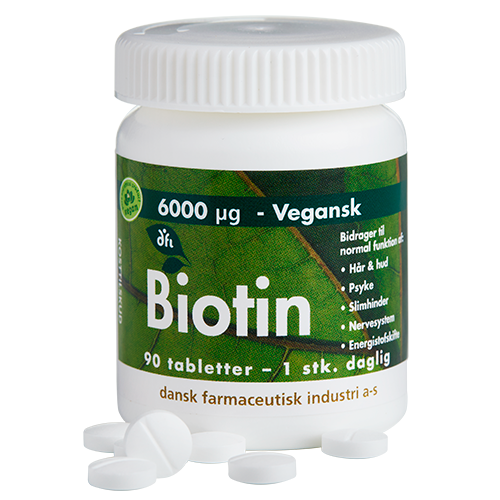 Grønne Vitaminer Biotin 6000 Âµg (90 tabl)