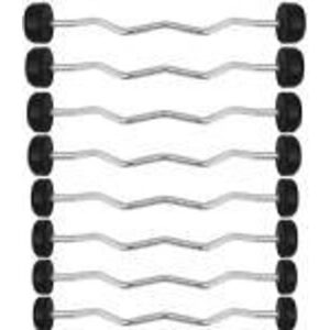 HMS GSL15 fast vægtstang/ gummibelagt knækket stang 15 kg
