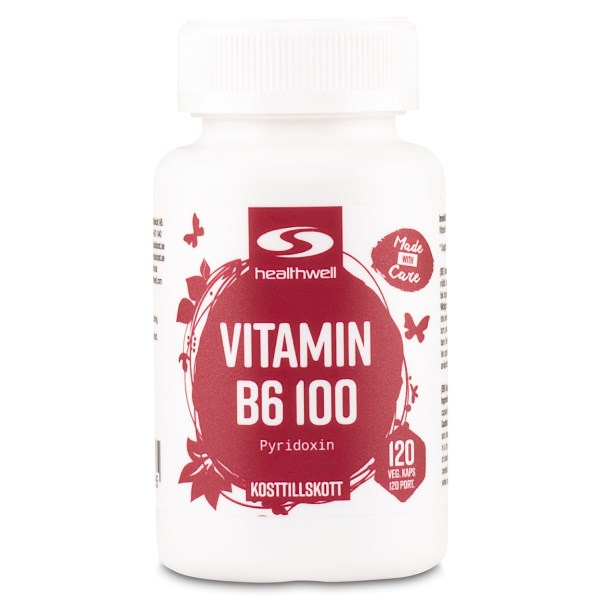 Healthwell B6-Vitamin 100, 120 kapsler