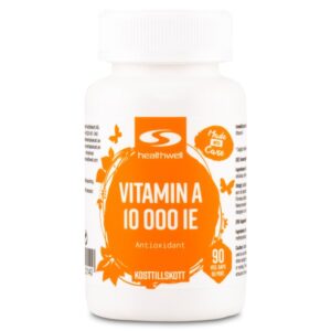 Healthwell Vitamiini A 10000 IE, 90 kapsler