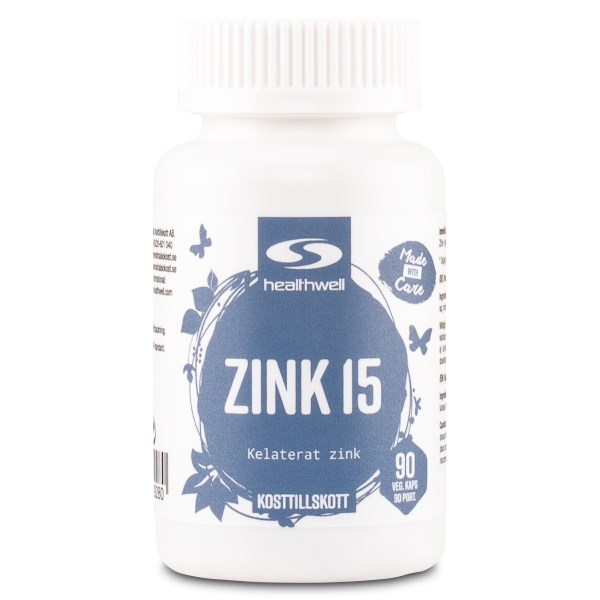 Healthwell Zink 15, 90 kapsler
