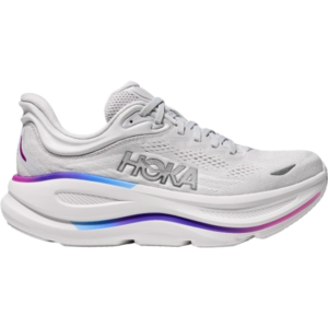 Hoka Bondi 9 Womens Mesh Breathable Trainers - White/Purple