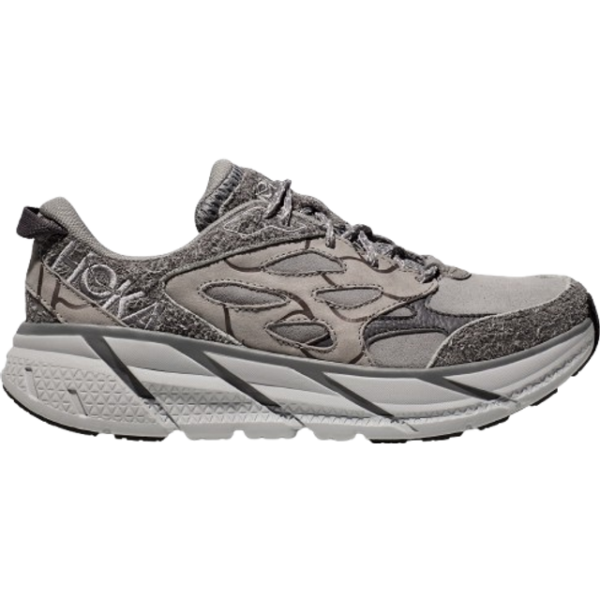 Hoka Elite Terrain System Clifton L Suede - Galactic Grey/Satellite Grey