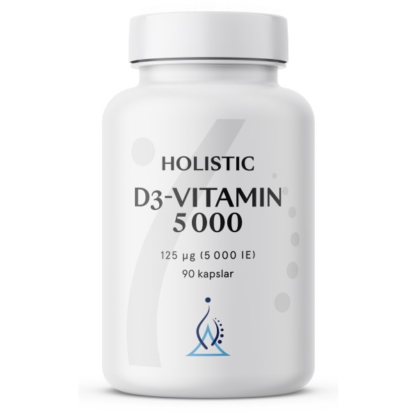 Holistic D3-vitamin 5000 IE, 90 kapsler