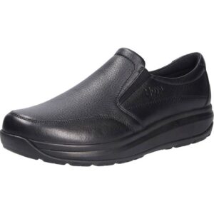 Joya Traveler II Wide Fit Men's Leather Easy Slip On Shoe Black
