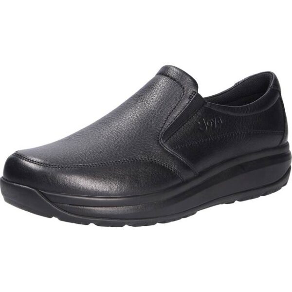 Joya Traveler II Wide Fit Men's Leather Easy Slip On Shoe Black