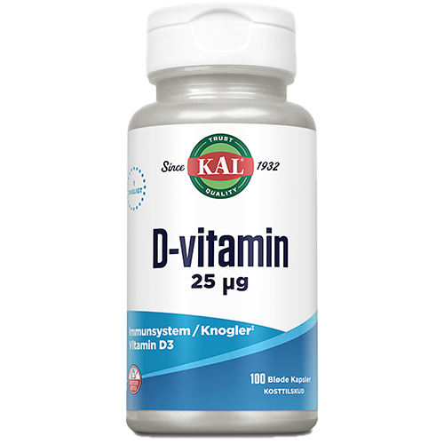 Kal D-vitamin 25 mcg (100 kapsler)