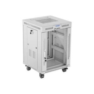 Lanberg FF01 series V2 - rack - 600x600 flat pack glass door LCD - 15U