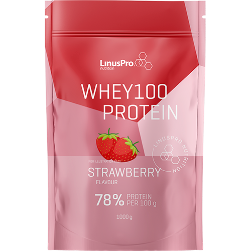 LinusPro Nutrition Whey100 - Jordbær (1 kg)