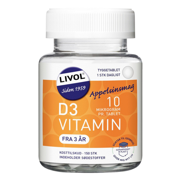 Livol D-vitamin 10Âµg Tyggetabletter (150 tab)