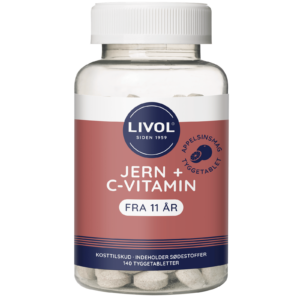 Livol Jern + C-Vitamin Appelsinsmag Tyggetabletter (140 tabl)