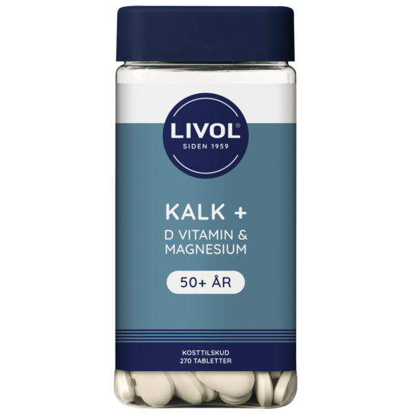 Livol Kalk + D-Vitamin & Magnesium 50+ (270 tabl)