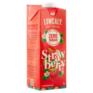 Lowcaly Frugtdrik, Strawberry, 1 L
