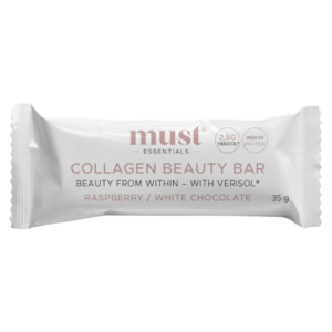 MUST Essentials Verisol Kollagen Bar Hindbær & Hvid Chokolade (35 g)