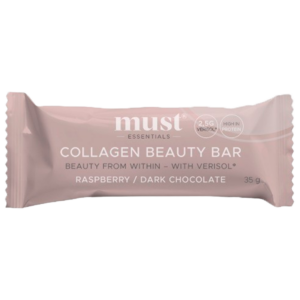 MUST Essentials Verisol Kollagen Bar Hindbær & Mørkchokolade (35 g)