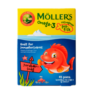 Møllers Omega-3 Fisk Jordbærsmag (45 stk)