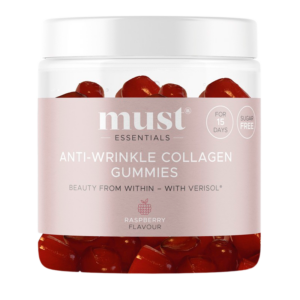 Must Essentials Anti-Wrinkle Collagen Gummies Raspberry (60 gummies)