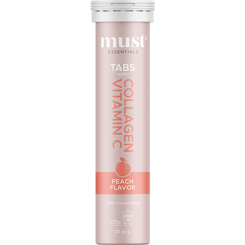 Must Essentials Collagen Tabs Vitamin C Peach (20 tabl)