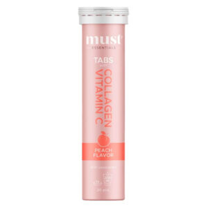 Must Essentials Collagen & Vitamin C Tabs - Peach 20 stk