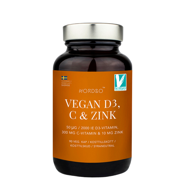 NORDBO Vegan D3, C & Zink. (60 kap)