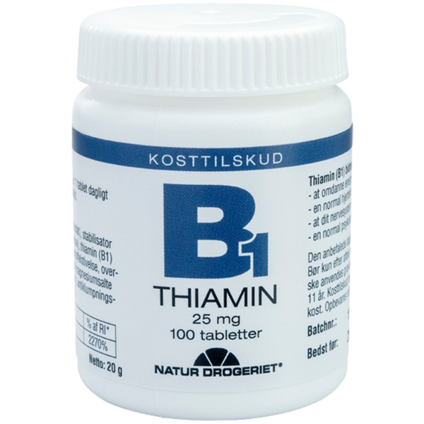 Natur Drogeriet B1 Vitamin 25 Mg (100 tab)