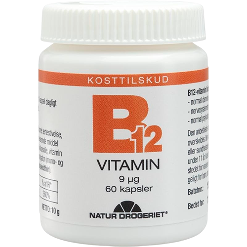 Natur Drogeriet B12 Vitamin 9 ug (60 kapsler)