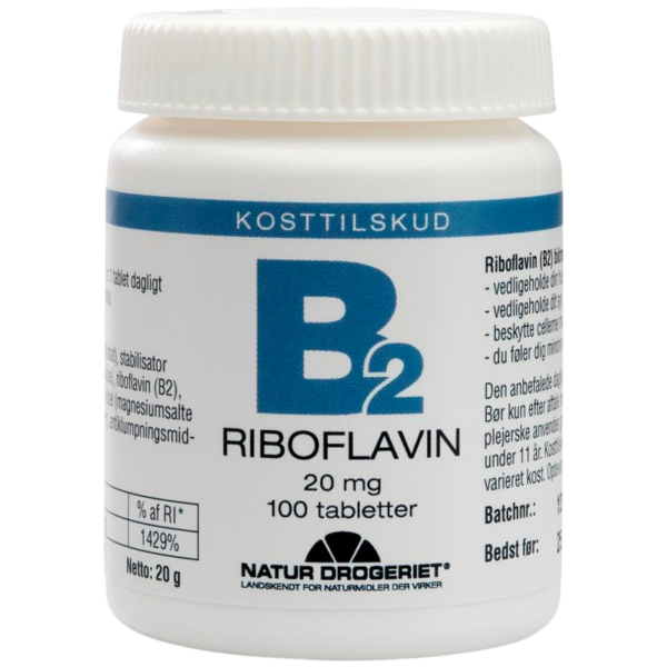 Natur Drogeriet B2 Riboflavin 20 Mg (100 tab)