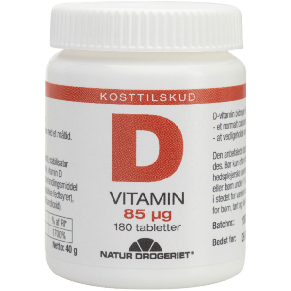 Natur Drogeriet D-Vitamin 85 Âµg (180 tabl)