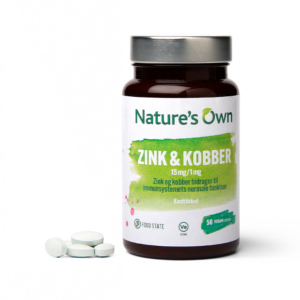 Natures Own Zink og Kobber Food State (50 tab)